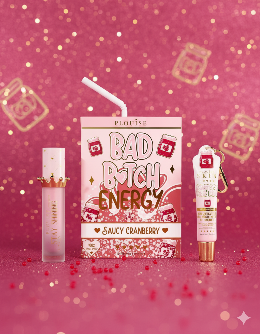 P Louise Bad Bitch Energy Lip Duo Saucy Cranberry