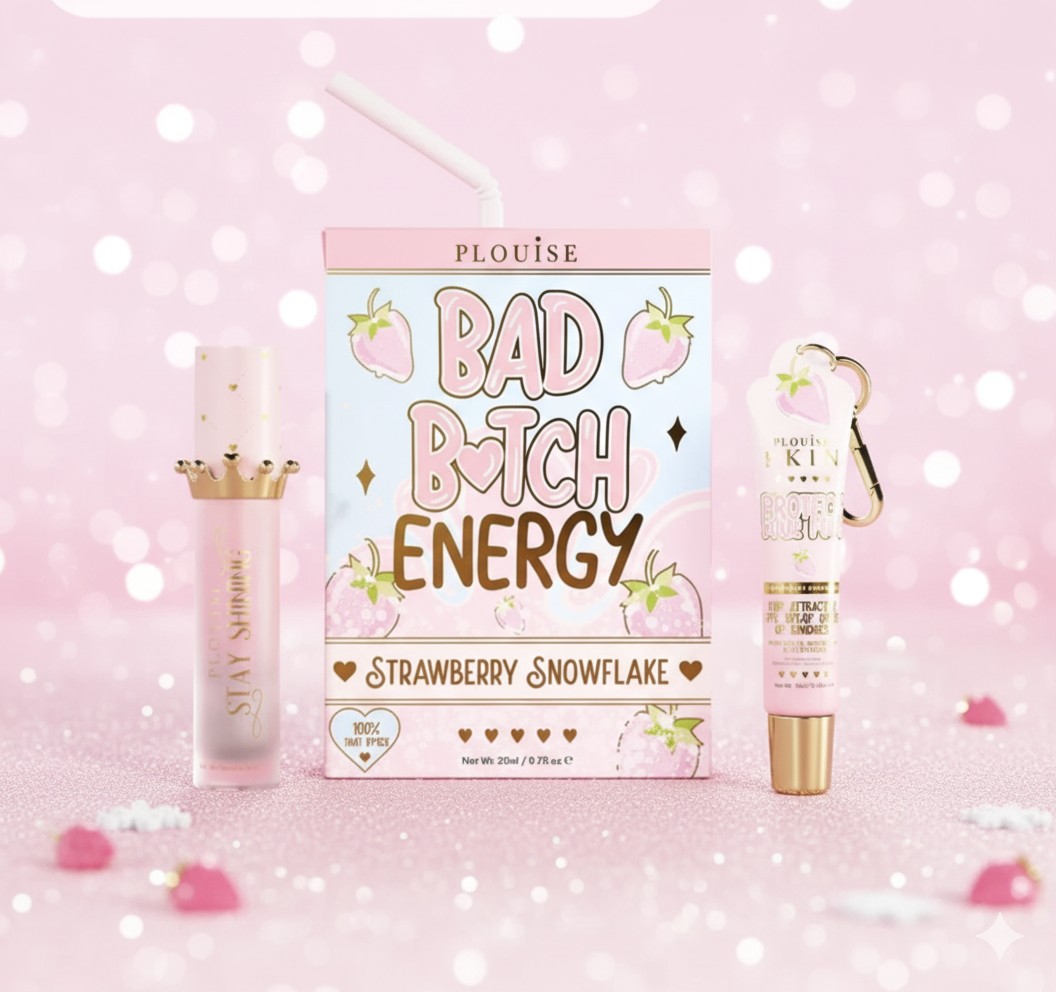 P Louise Bad Bitch Energy Lip Duo Strawberry Snowflake